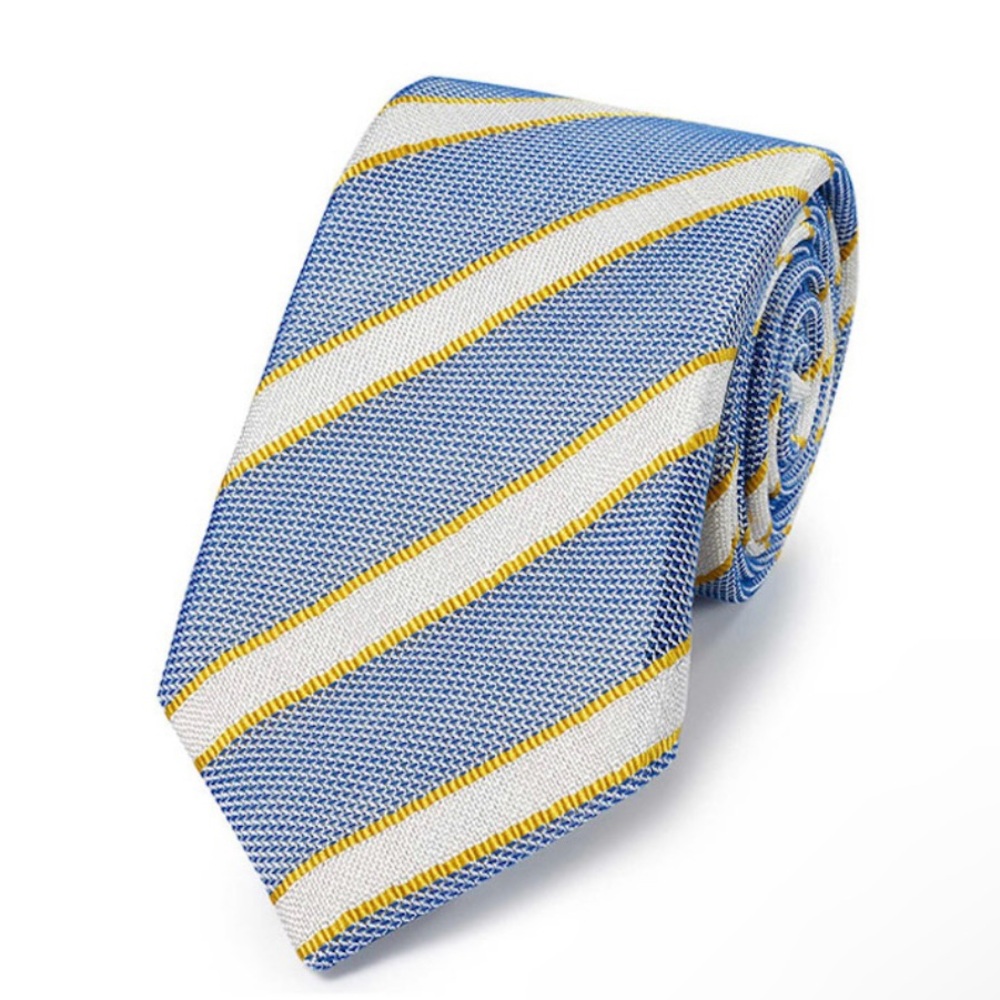 Charles Tyrwhitt Blue and Gold Silk Italian Luxury Tie